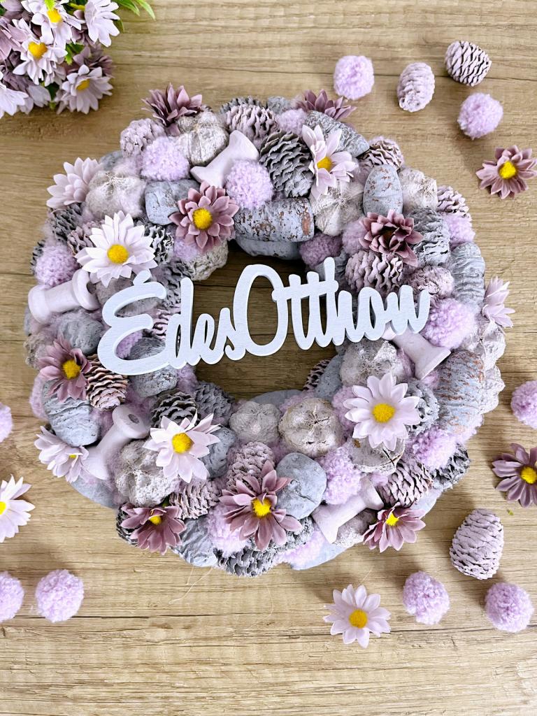 Édes otthon lila kopogtató 24cm 1