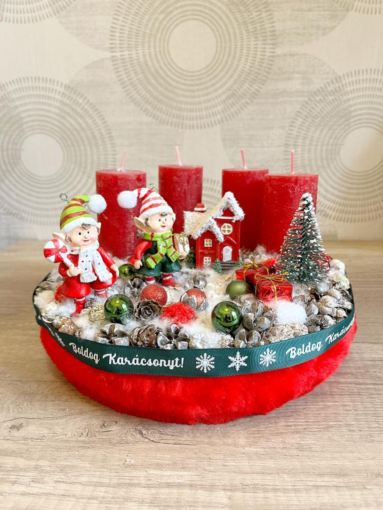 Manófalva adventi koszorú, 28cm 1