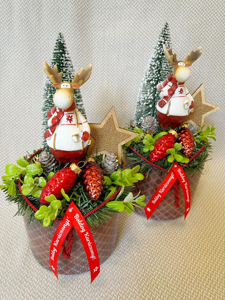 Rénszarvasos adventi asztaldísz, 30cm 1