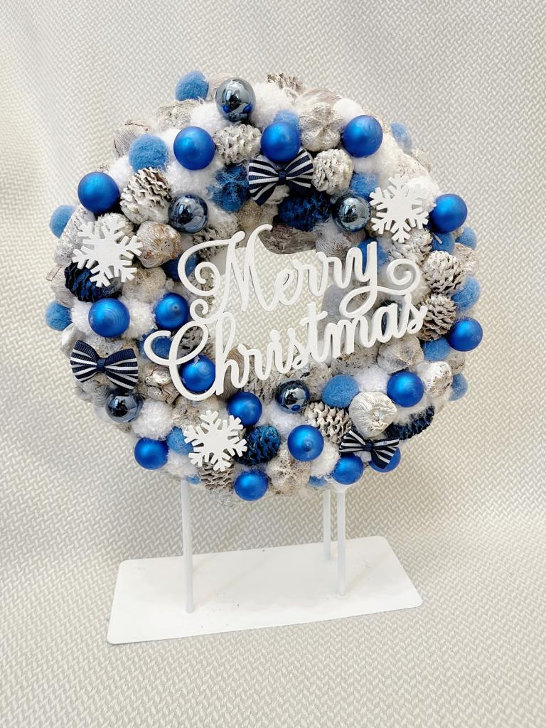 Merry Christmas kopogtató, kék színű 1