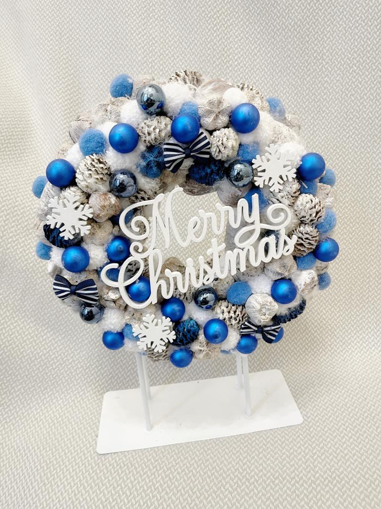Merry Christmas kopogtató, kék színű 1