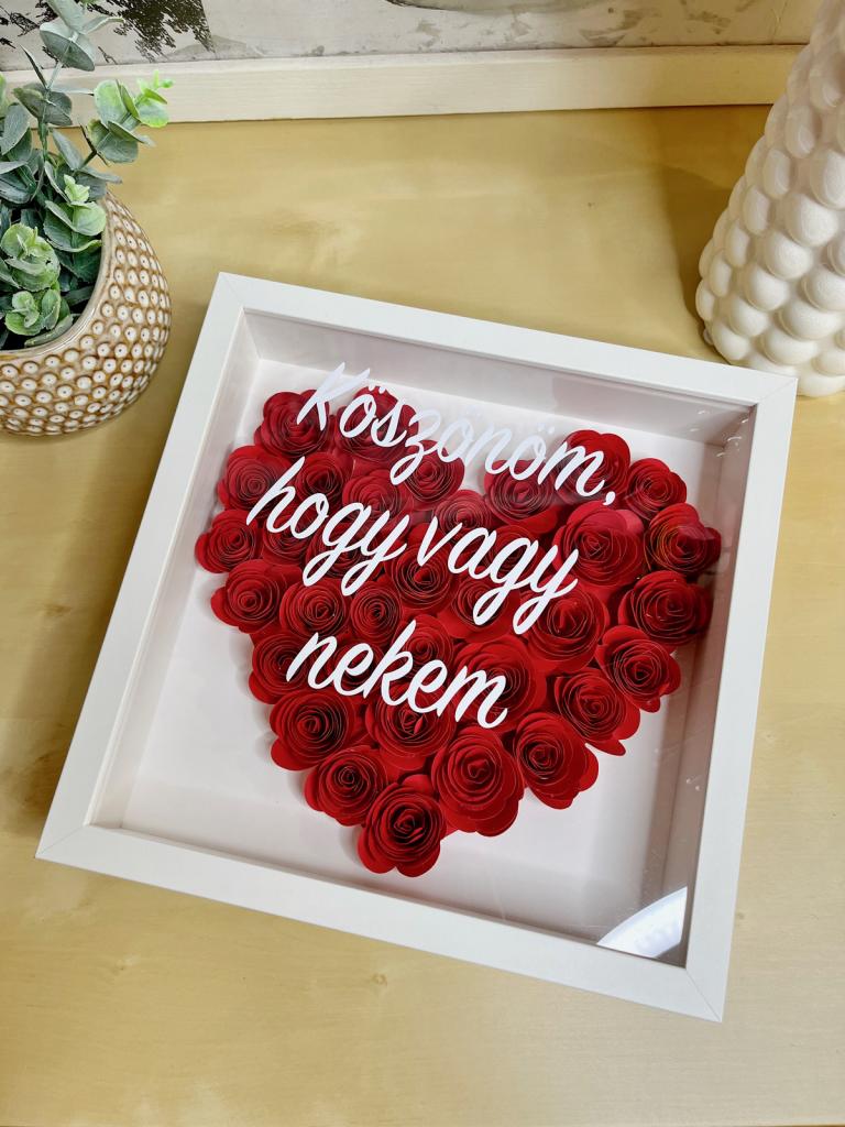 Köszönöm, hogy vagy nekem, örök rózsabox rózsaszín 1