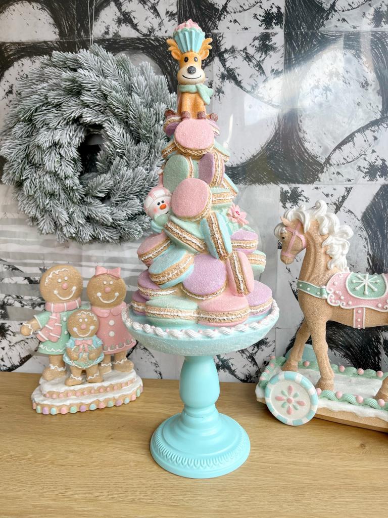 Pasztell mézeskalács macaronos tál 62cm 1