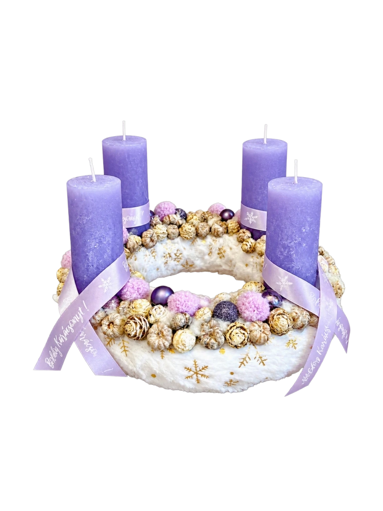 Lila adventi koszorú 1