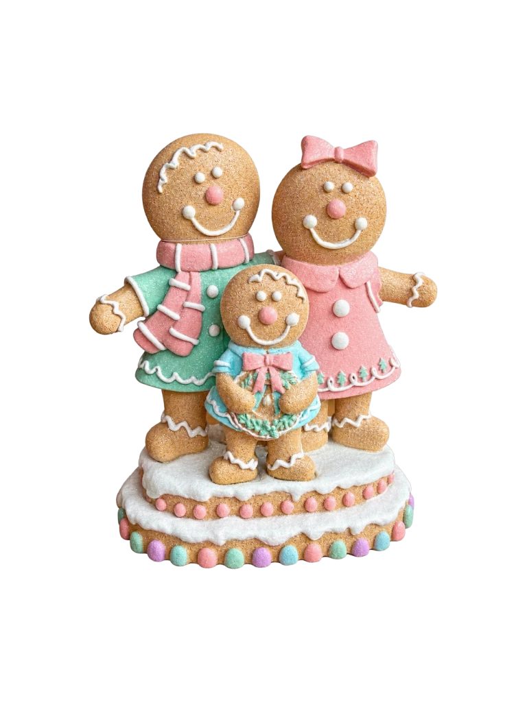 Pasztell mézeskalács család 26cm 1