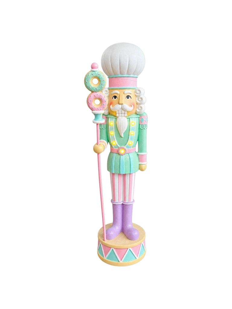 Pasztell mézeskalács diótörő világit 51cm 1