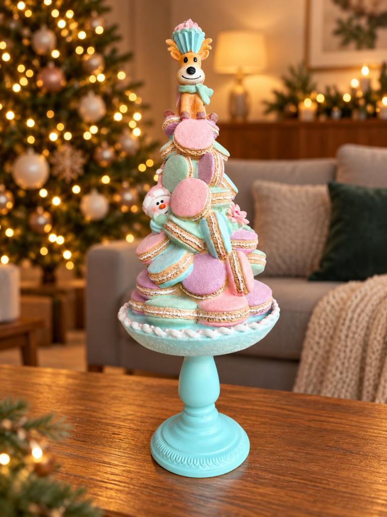 Pasztell mézeskalács macaronos tál 62cm 1