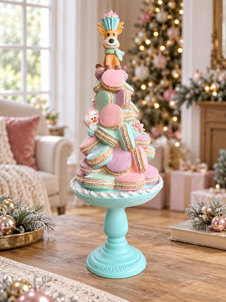 Pasztell mézeskalács macaronos tál 62cm 1