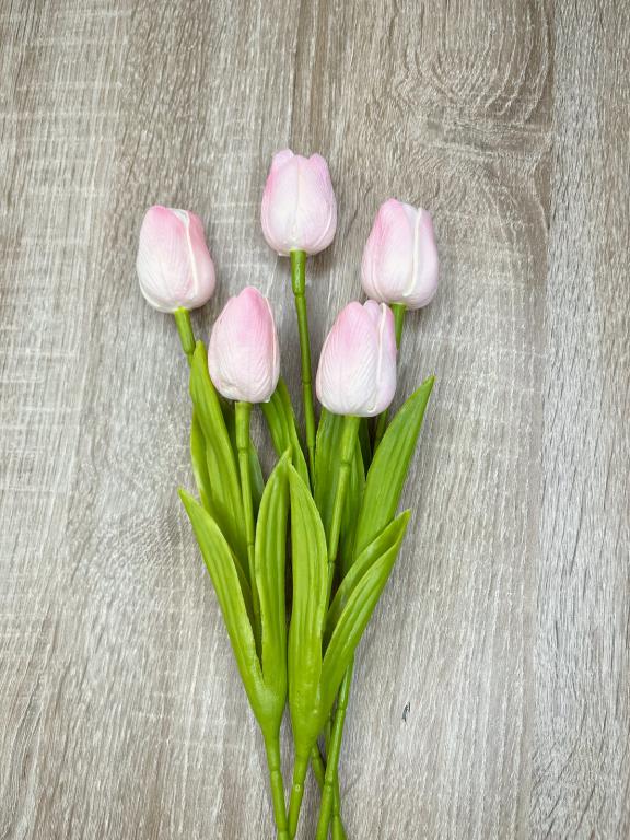 Rozsaszín gumi tulipán 1 szál