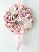 Isten hozott feliratú ajtódísz masnival, 24cm 3