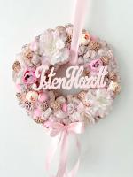 Isten hozott feliratú ajtódísz masnival, 24cm 4