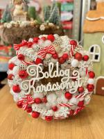 Boldog karácsonyt kopogtató, piros színű 6