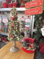 Karácsonyi tobozfa fényfüzérrel, piros-zöld, 39cm 7