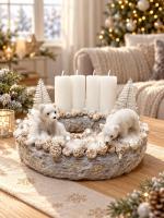 Adventi koszorú jegesmedvével 2 3