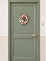 Fehér-piros-zöld adventi kopogtató diótörővel 3