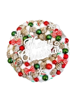 Merry Christmas kopogtató, piros zöld színű 5