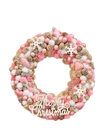 Merry Christmas kopogtató, rózsaszínű - nagy méret 1